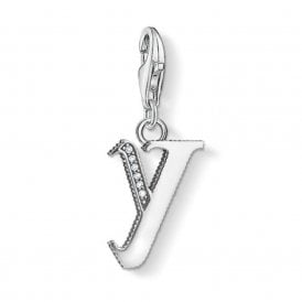 Silver Letter Y Charm