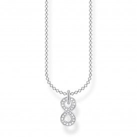 Silver Necklace With Infinity Pendant KE2067-051-14