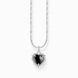 Silver Necklace with Pendant Heart Romance KE2297-643-11-L45