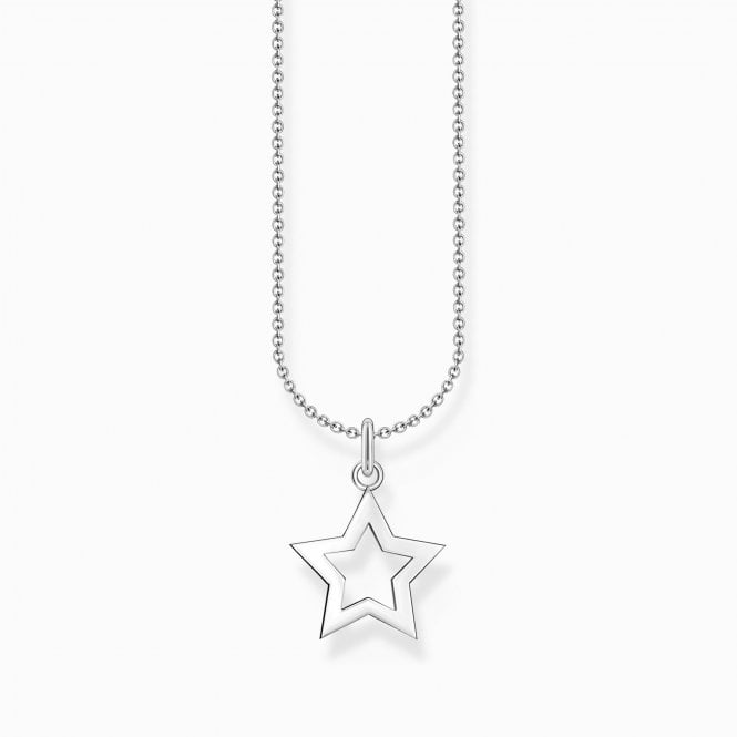 Thomas Sabo Silver Necklace with Star Pendant KE2222-001-21-L45