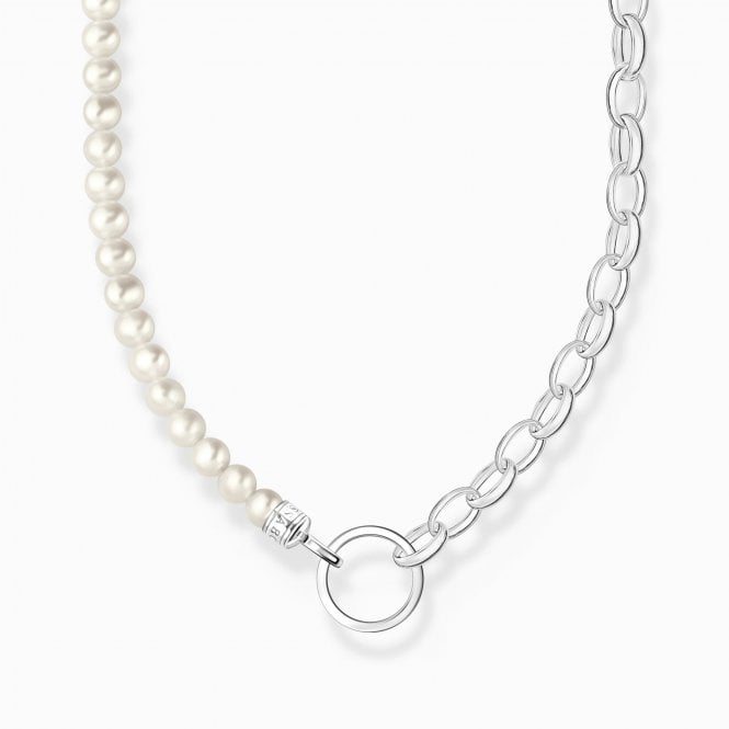 Thomas Sabo SILVER & PEARL CHARMCLUB NECKLACE KE2188-082-14-L45 