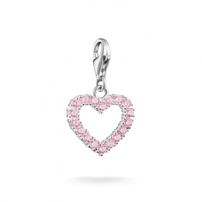 Thomas Sabo Silver Pink Heart Original Charm Pendant 2239-007-9