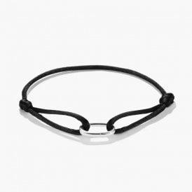 Silver Textile Bracelet Black Connect C1210-001-11-L24V