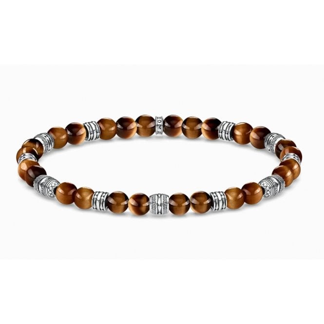 Thomas Sabo SILVER & TIGERS EYE BEADS A1923-826-2-L19