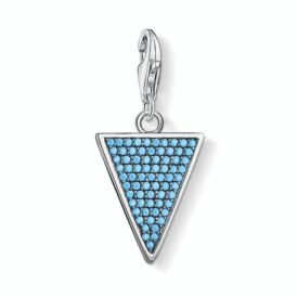 Silver Triangle Turquoise Charm