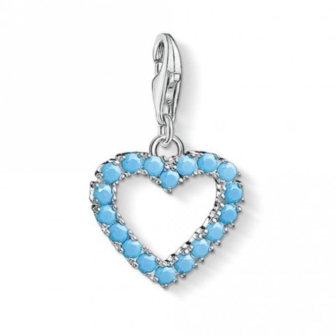 Thomas Sabo Silver Turquoise Heart Charm