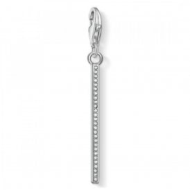 Silver Vertical Bar Charm