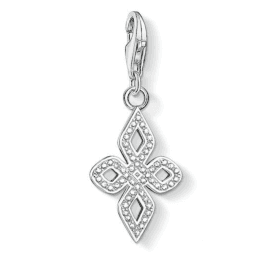 Silver White Love Knot Small Charm