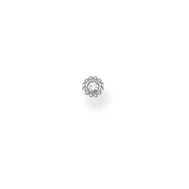 Thomas Sabo Single Flower White Cubic Zirconia Stud H2137-051-14