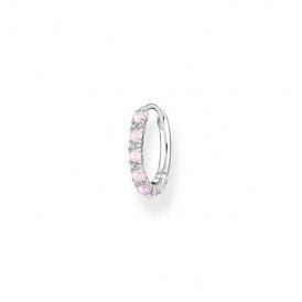 Single Pink Opal Hoop Earring CR664-166-7 