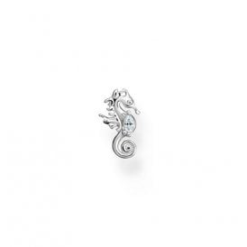 Single Seahorse Silver Stud Earring H2236 