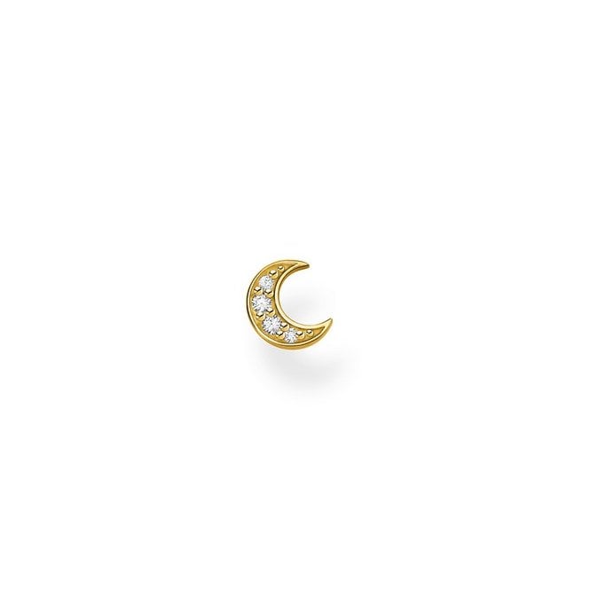 Thomas Sabo Single Stud Cresent Moon Gold Plated H2133-414-14 