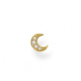 Single Stud Cresent Moon Gold Plated H2133-414-14  
