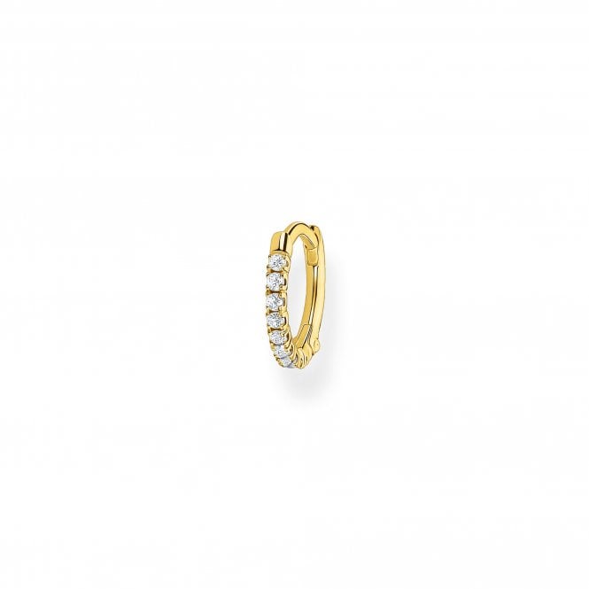 Thomas Sabo Single Yellow Gold Plated Hoop Zirconia CR658-414-14 