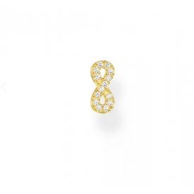 Sinlge Stud Infinity Gold Plated H2216-414-14 
