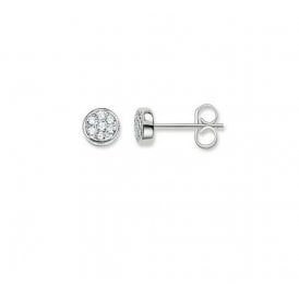 Sparkling Circle Pave Studs H1848-051-14
