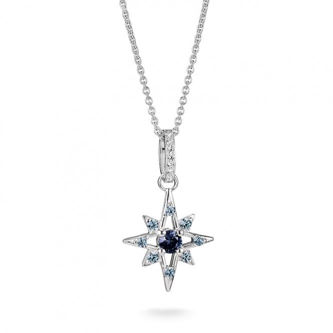 Thomas Sabo Star Necklace with Blue Stones KE2394-166-1-L50