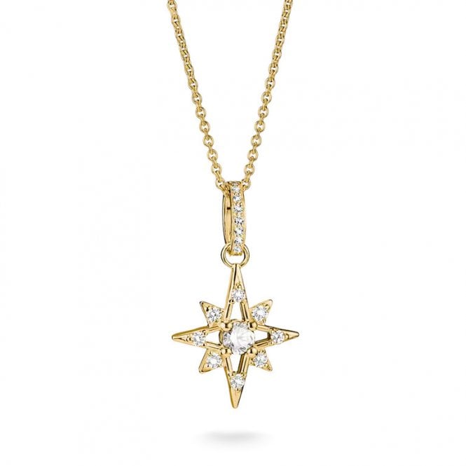 Thomas Sabo Star Necklace with White Zirconia KE2394-M01-14-L50