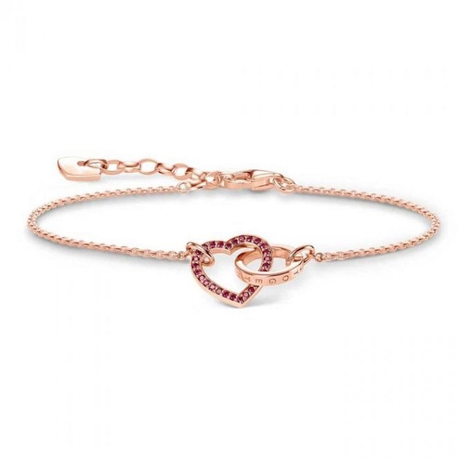 Thomas Sabo Together Heart Bracelet Rose Gold Plated A1648-540-10