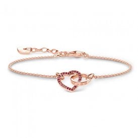 Together Heart Bracelet Rose Gold Plated A1648-540-10