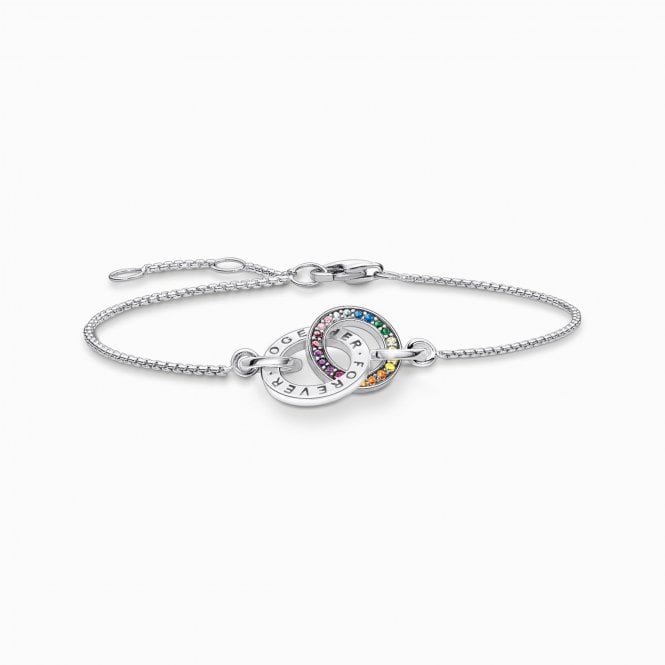 Thomas Sabo TOGETHER MULTI COLOURED BRACELET A1551-318-7-L19 