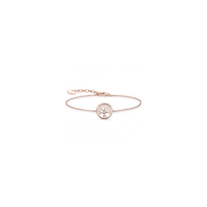 Thomas Sabo Tree Of Life Bracelet Rose Gold Plated A1828-416-14