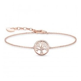 Tree Of Life Bracelet Rose Gold Plated A1828-416-14