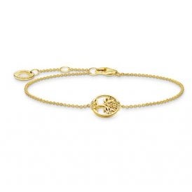 Tree Of Life Bracelet Yellow Gold Plated A2041-414-14-L19 