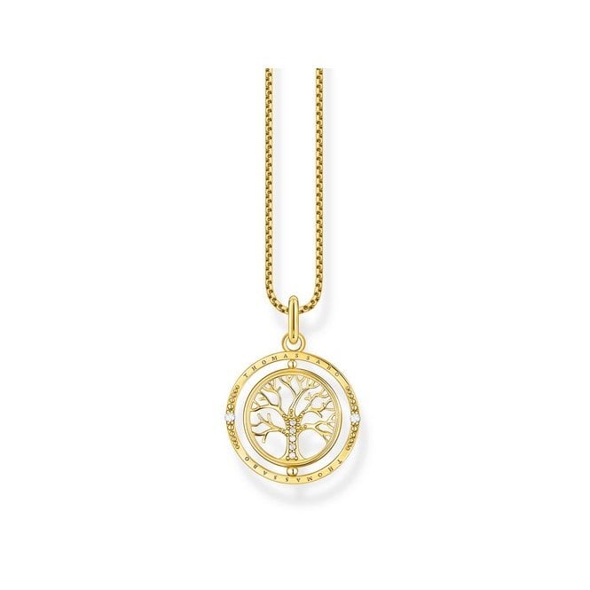 Thomas Sabo Tree Of Love Necklace Gold Plated KE2148-414-14-L45