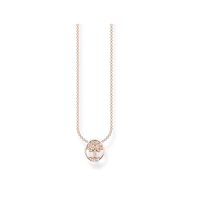 Thomas Sabo Tree Of Love Necklace Rose Gold Plated KE2126-416-14-L45