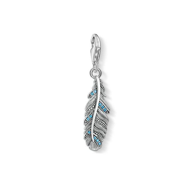 Thomas Sabo Turquiose Feather Silver Charm 1774-667-17