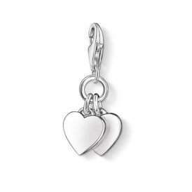 Two Hearts Charm Silver 0836-001-12