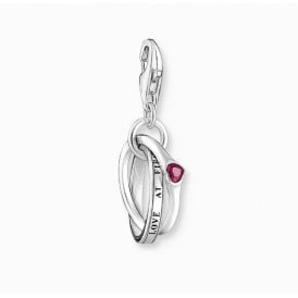 Two Linked Rings With A Red Heart 2070-639-10
