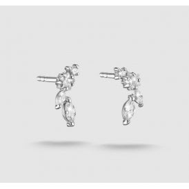 WCZ LEAF STUD EARRINGS H2369-051-14