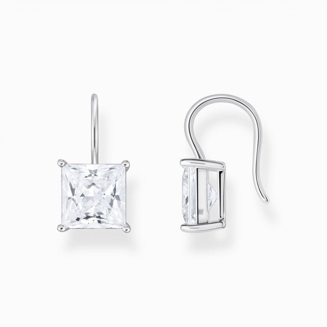 Thomas Sabo White Square Hook Earrings H2289-051-14