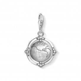 World Globe Silver Charm 1676-643-14 