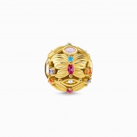 YG/P Butterfly multi coloured karma bead K0342-488-7