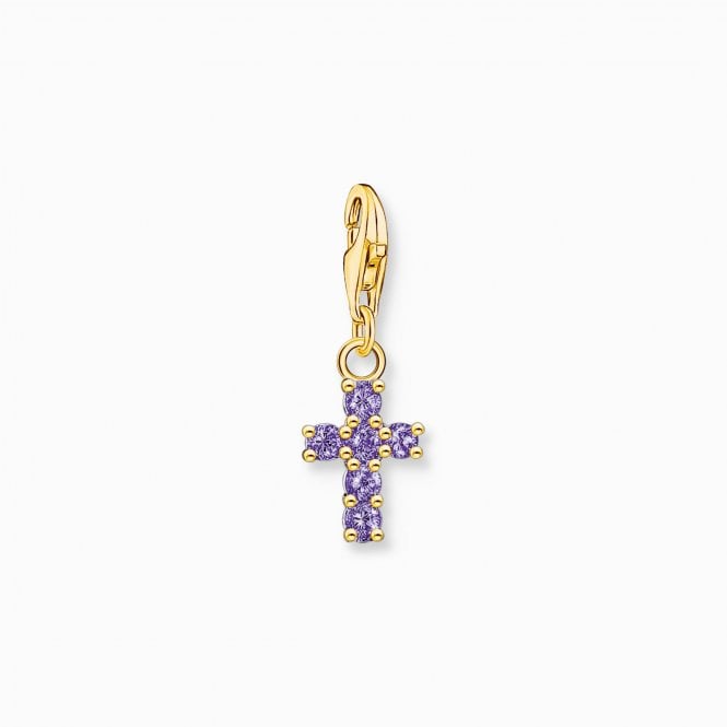 Thomas Sabo YGP AMETHYST-COLOURED CROSS 2036-414-13