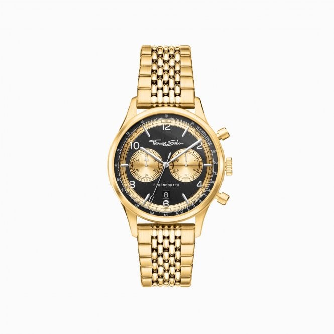 Thomas Sabo YGP REBEL CHRONO BLACK DIAL (WA0376-264-203-40MM)