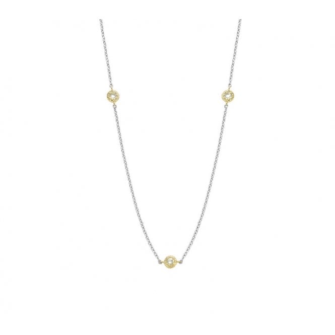 Ti Sento CHAIN & YGP HALO & WCZ NECKLACE 34035ZY