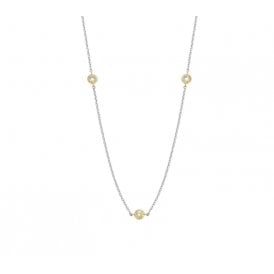 CHAIN & YGP HALO & WCZ NECKLACE 34035ZY