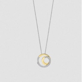 Circular Two-Tone Necklace 34109ZY/42 YGP 