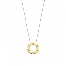 Classic Zirconia Necklace 34117ZY/42 YGP