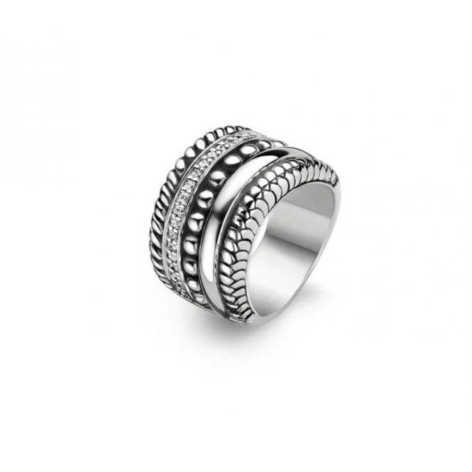 Ti Sento Silver Multi Band & Set WCZ Ring 1835ZI/56
