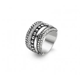 Silver Multi Band & Set WCZ Ring 1835ZI/56