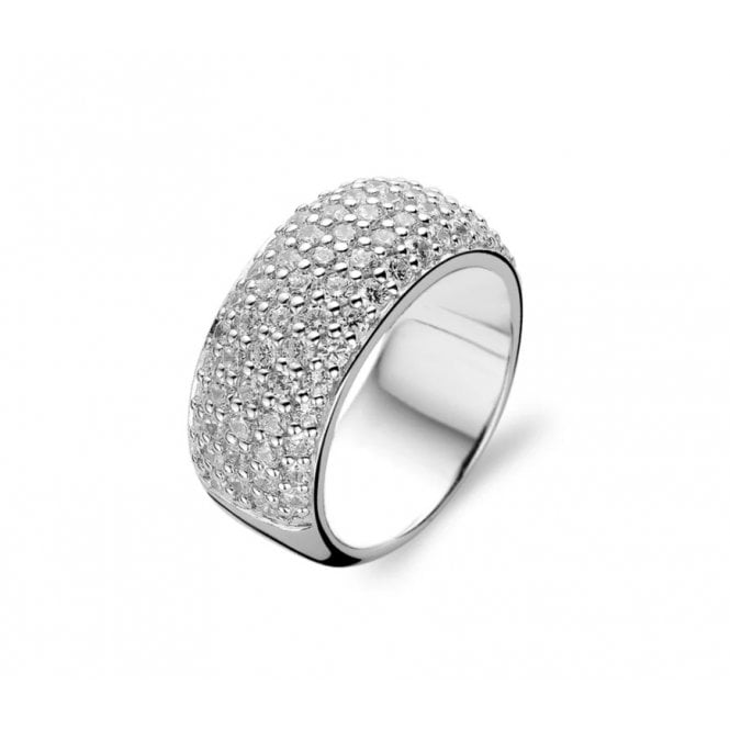 Ti Sento Silver Pave Set Band 1514ZI/54