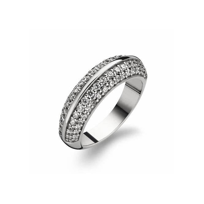 Ti Sento Silver Pave Set Band 1846ZI/56