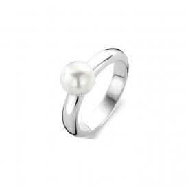 SILVER PEARL SET RING 1444PW/54
