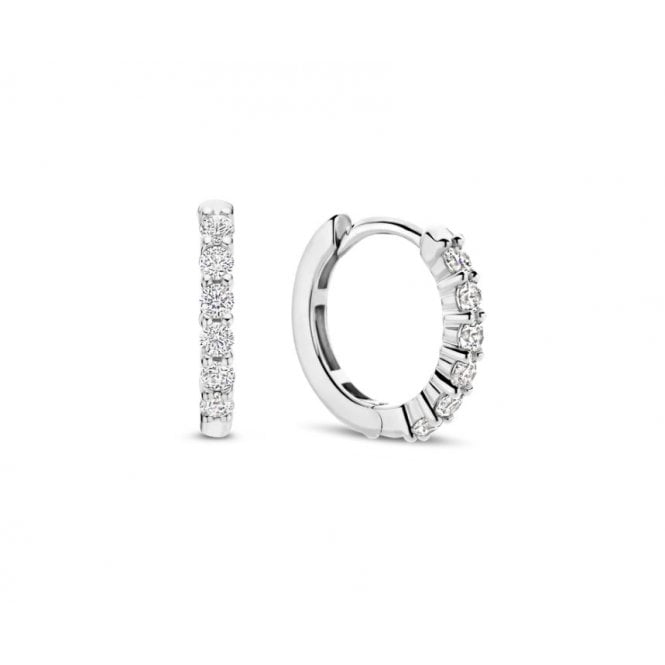 Ti Sento Silver & WCZ Hoops 7957ZI