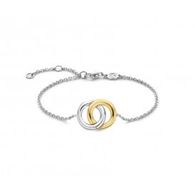 YGP & Silver Linked Circles Chain Bracelet 2790SY